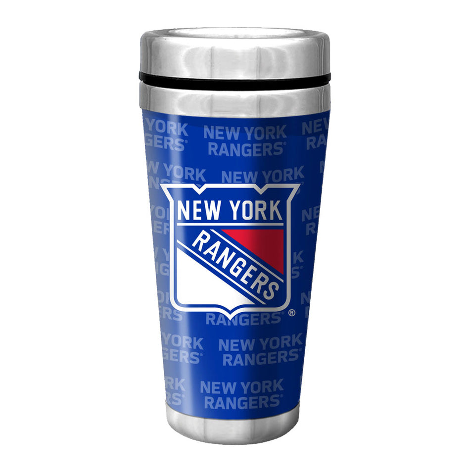 New York Rangers Travel Mug - 16 oz. Full Wrap Wallpaper