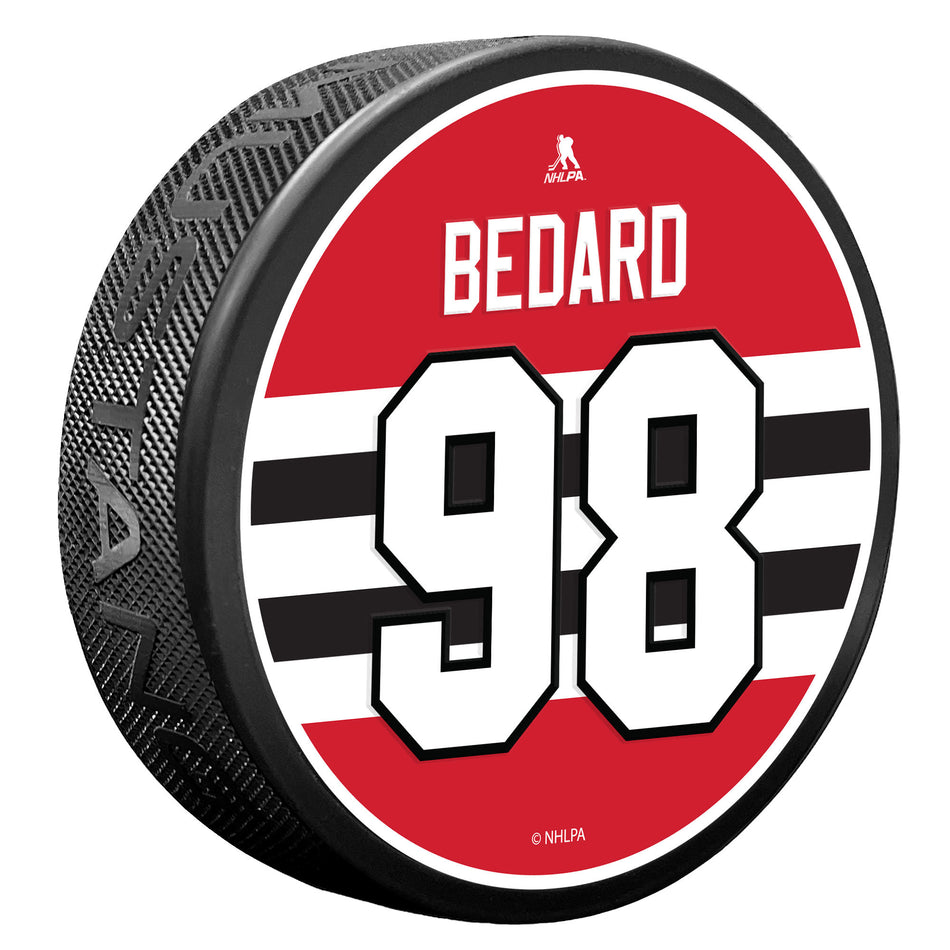 Connor Bedard Puck - Name & Number