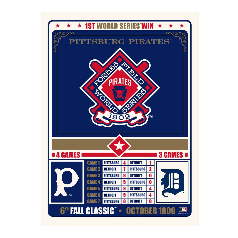 Pittsburgh Pirates 12x16 Print Fall Classic Match Up 1909