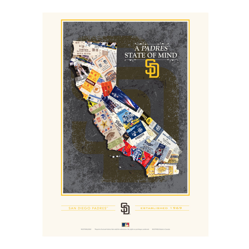 San Diego Padres 12x16 State of Mind Print