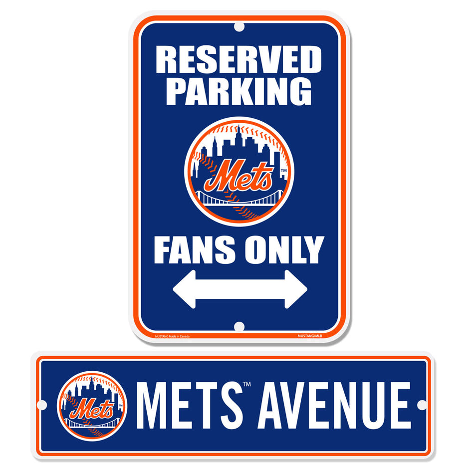 New York Mets Parking & Street 2 Pack Sign Set