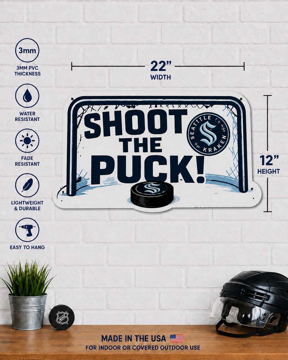 Seattle Kraken | 22" Shoot the Puck Wall Sign