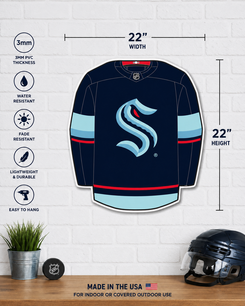 Seattle Kraken | 22" Home Jersey Wall Sign