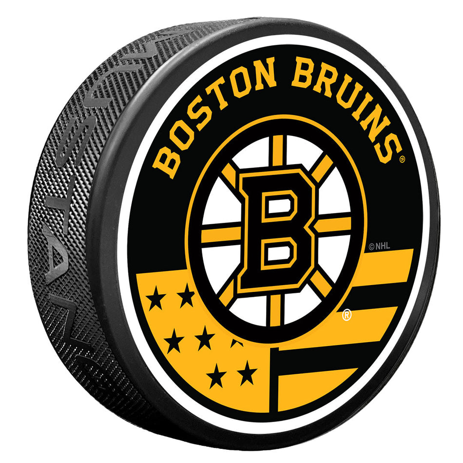 Boston Bruins American Flag Pat Puck
