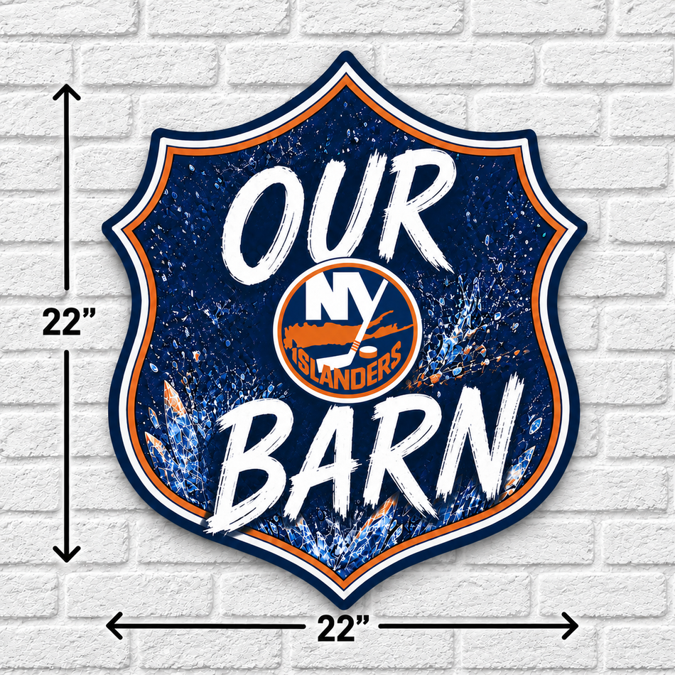 New York Islanders  | 22" Slogan Shield Wall Sign