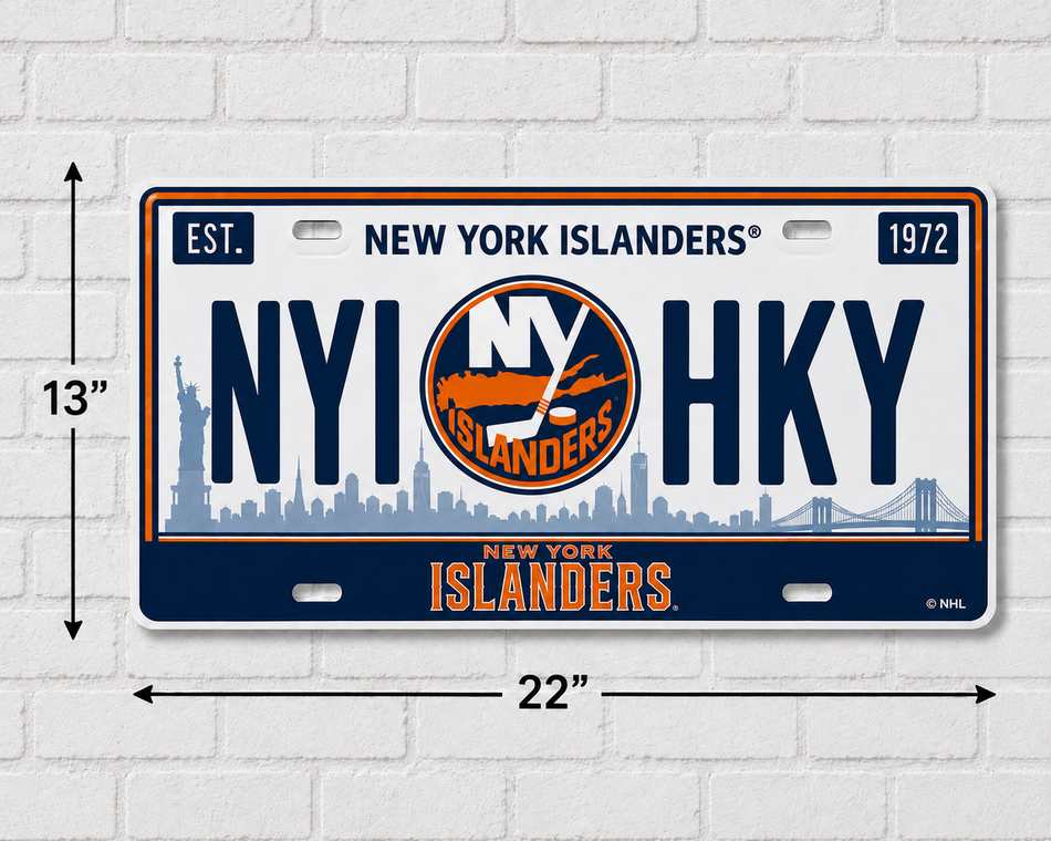 New York Islanders  | 13"x 22" License Plate Wall Sign
