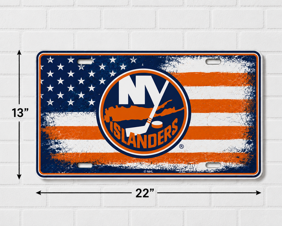 New York Islanders  | 13"x 22" Patriot Flag Wall Sign