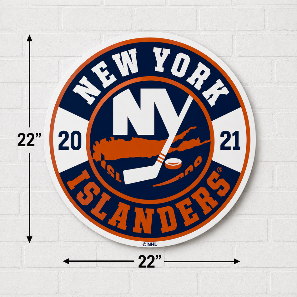 New York Islanders  | 22" Cog Round Wall Sign
