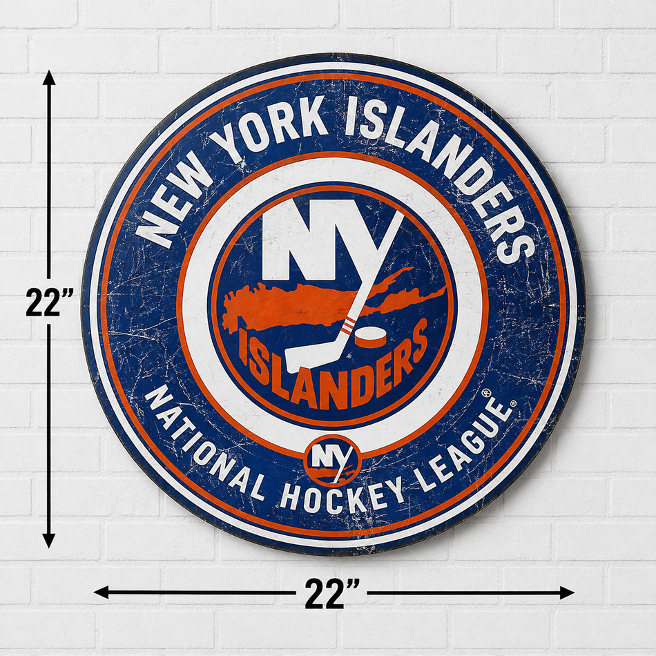 New York Islanders  | 22" Center Ice Round Wall Sign