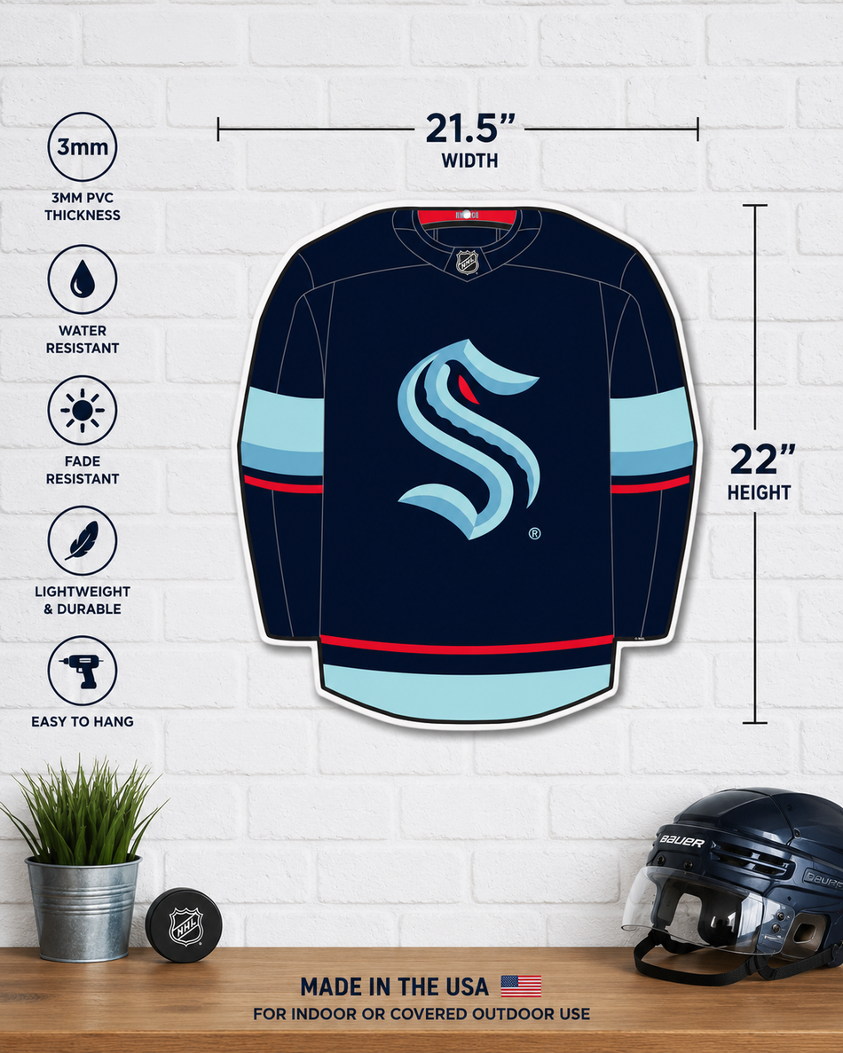 Seattle Kraken | 22" Home Jersey Wall Sign