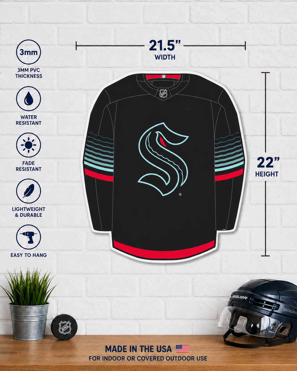 Seattle Kraken | 22" Third Jersey Wall Sign