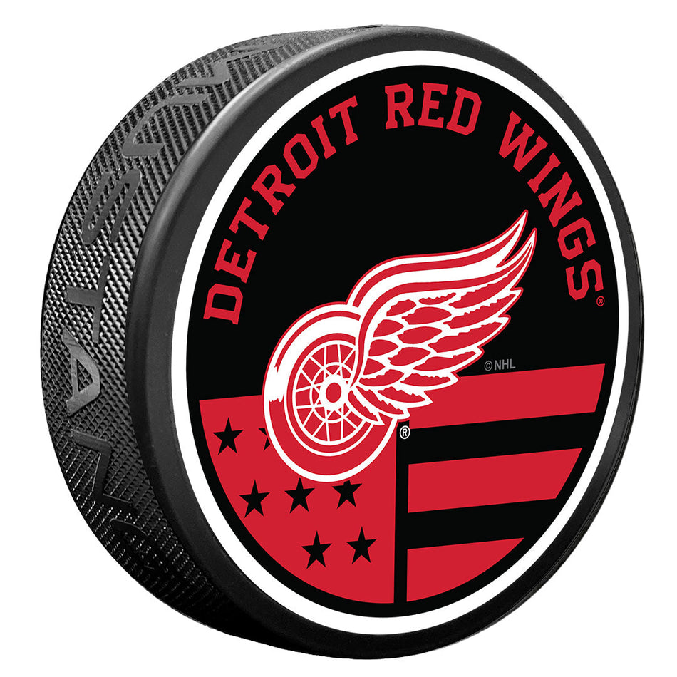 Detroit Red Wings American Flag Pat Puck