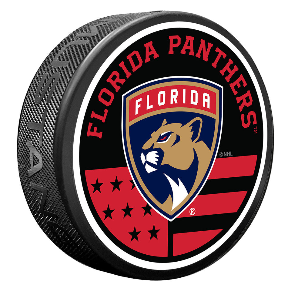 Florida Panthers American Flag Pat Puck