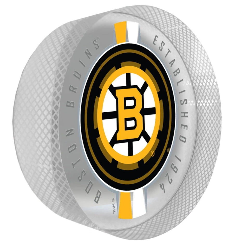 Boston Bruins Puck | Crystal Ribbon