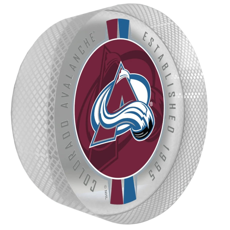 Colorado Avalanche Puck | Crystal Ribbon