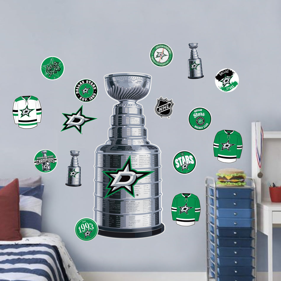 Dallas Stars Repositionable Wall Decal Set - STANLEY CUP
