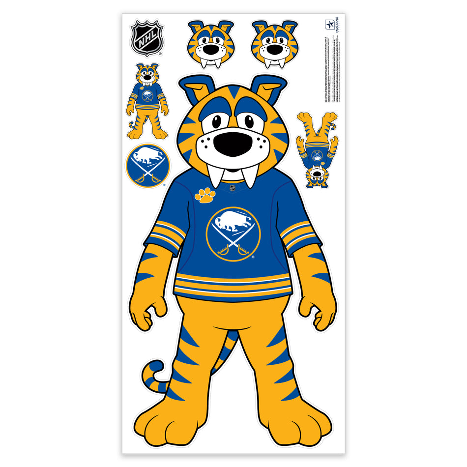 Buffalo Sabres Repositionable Wall Decal Set - Mascot