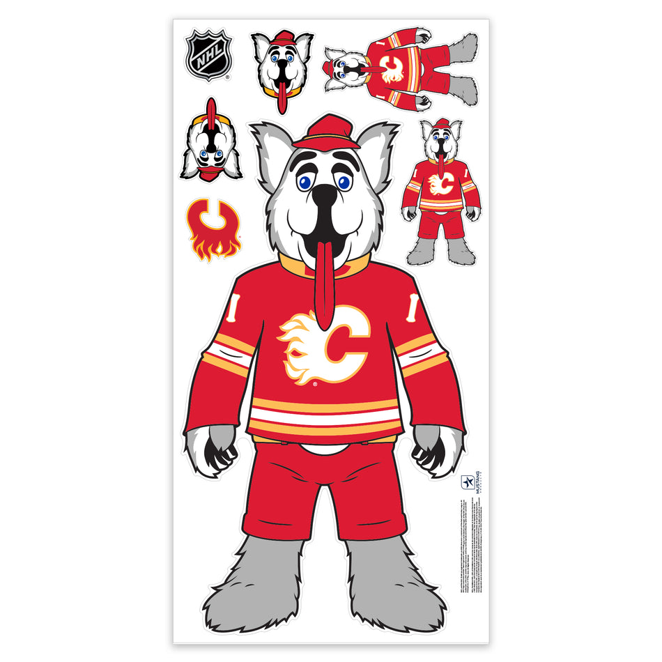 Calgary Flames Repositionable Wall Decal Set - Mascot