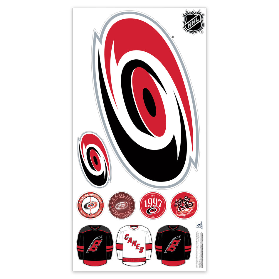 Carolina Hurricanes Repositionable Wall Decal Set - Team Logos