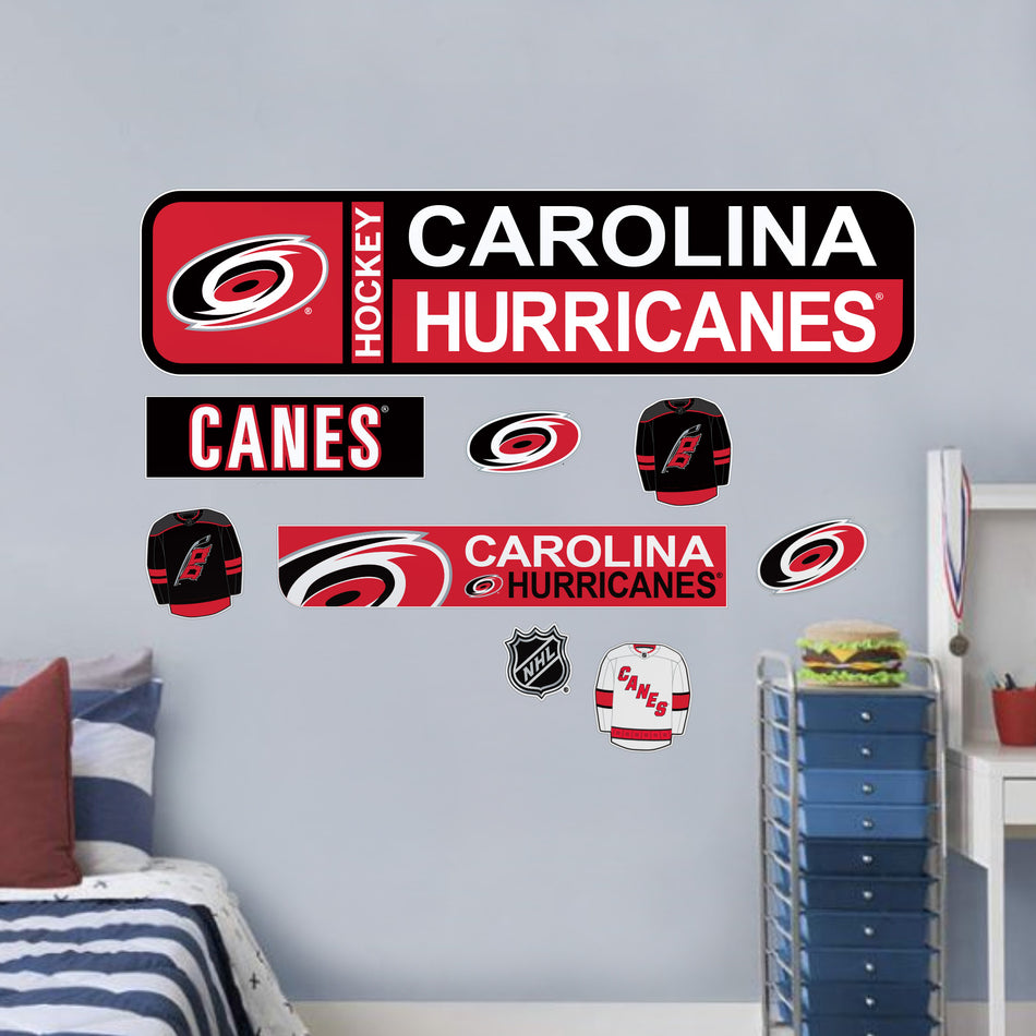 Carolina Hurricanes Repositionable Wall Decal Set - Street Signs