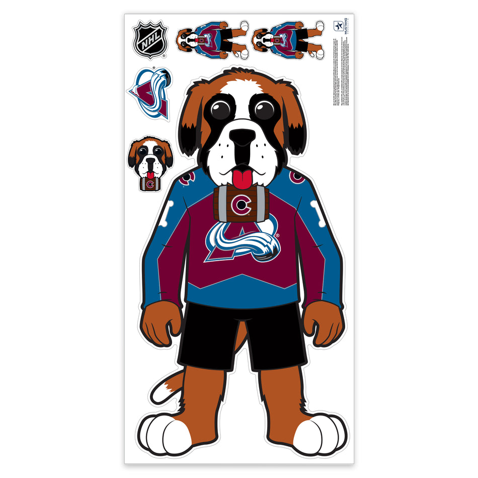 Colorado Avalanche Repositionable Wall Decal Set - Mascot