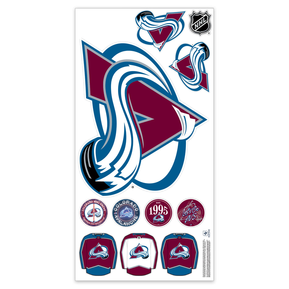 Colorado Avalanche Repositionable Wall Decal Set - Team Logos