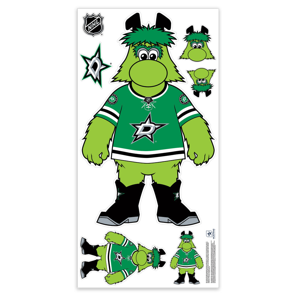 Dallas Stars Repositionable Wall Decal Set - Mascot
