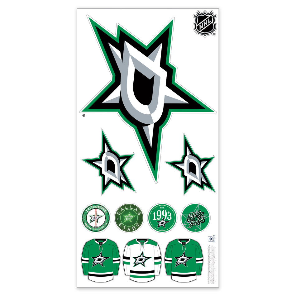 Dallas Stars Repositionable Wall Decal Set - Team Logos