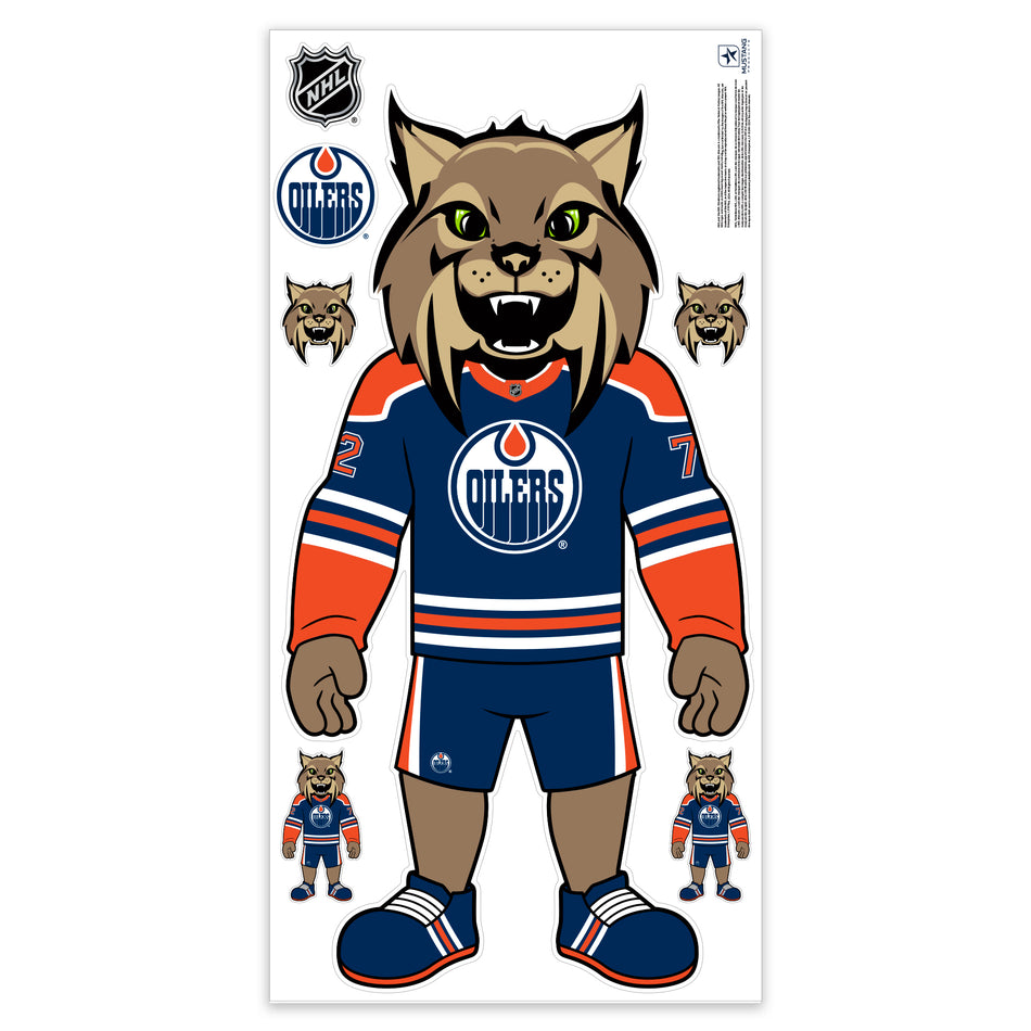 Edmonton Oilers Repositionable Wall Decal Set - Mascot