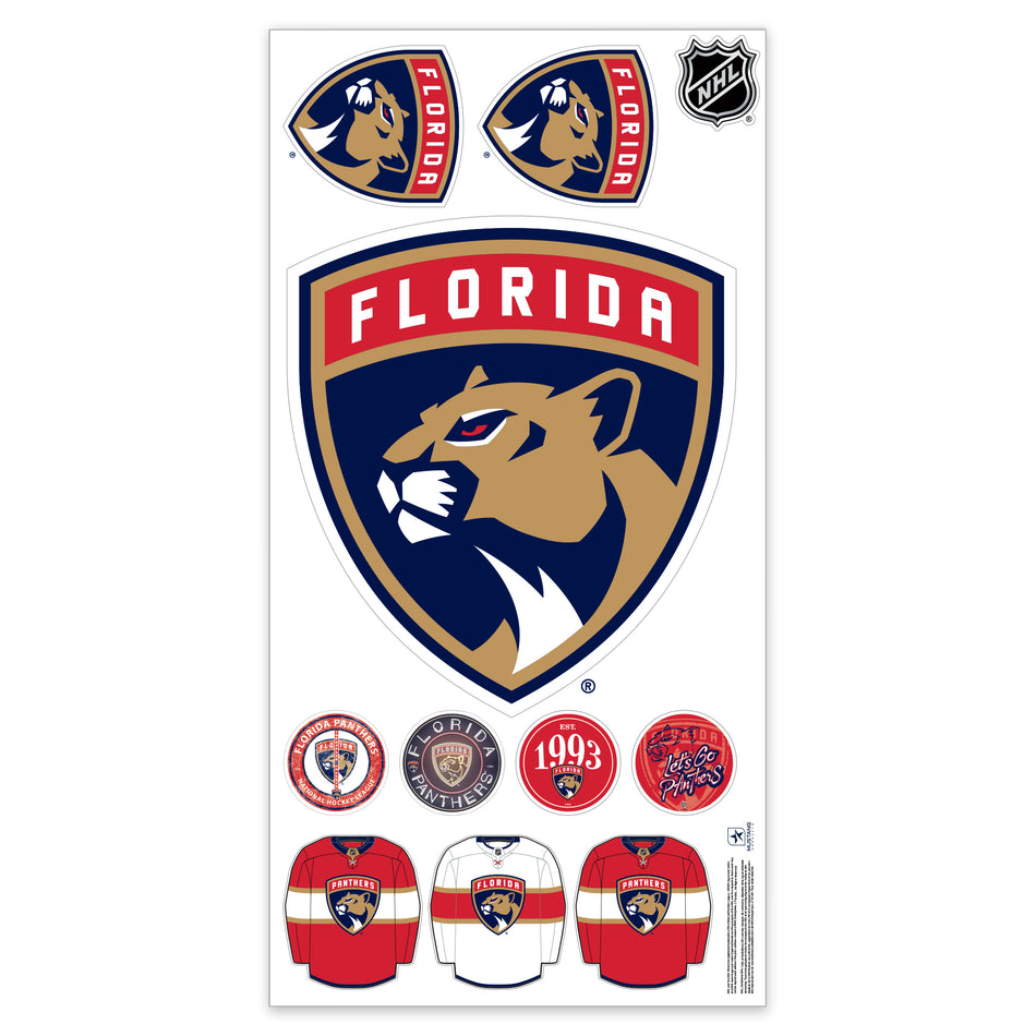 Florida Panthers Repositionable Wall Decal Set - Team Logos
