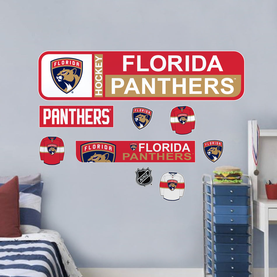 Florida Panthers Repositionable Wall Decal Set - Street Signs