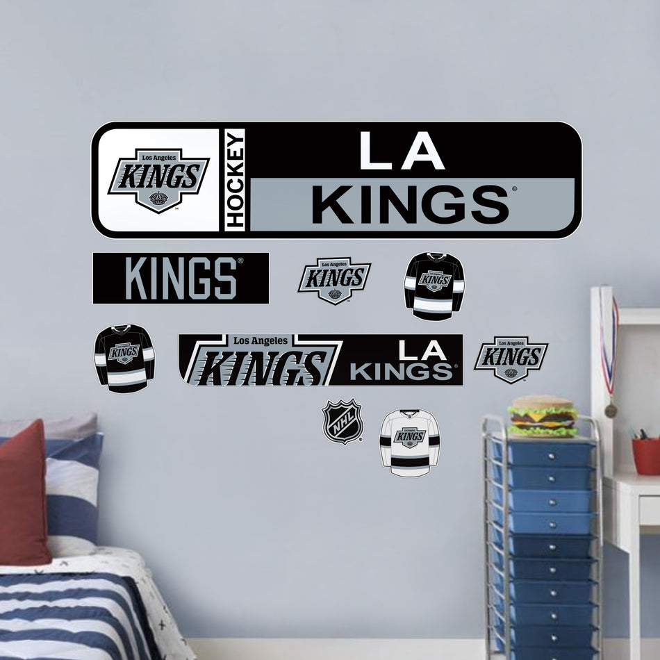 Los Angeles Kings Repositionable Wall Decal Set - Street Signs