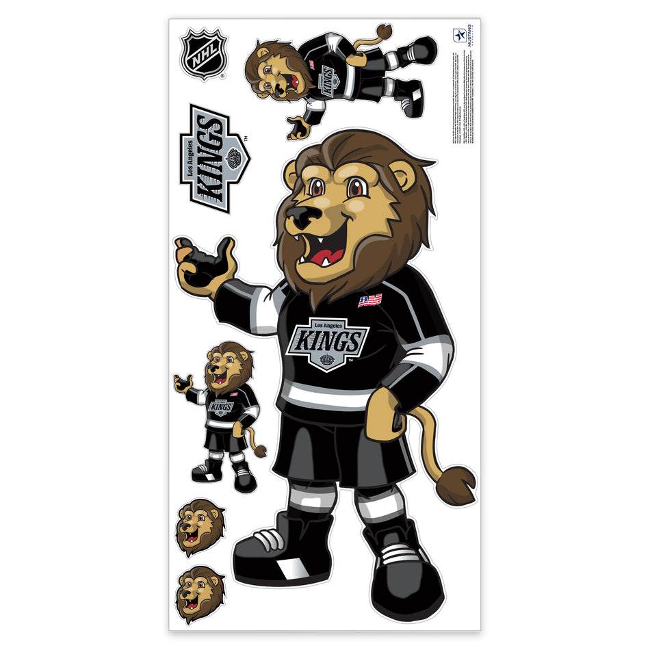 Los Angeles Kings Repositionable Wall Decal Set - Mascot