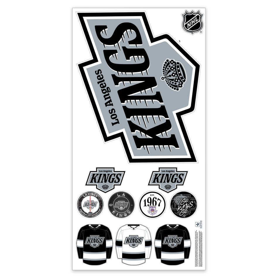 Los Angeles Kings Repositionable Wall Decal Set - Team Logos
