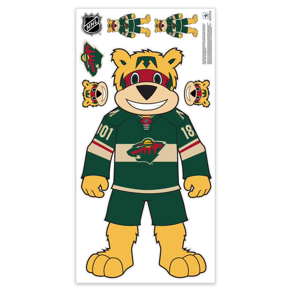 Minnesota Wild Repositionable Wall Decal Set - Mascot