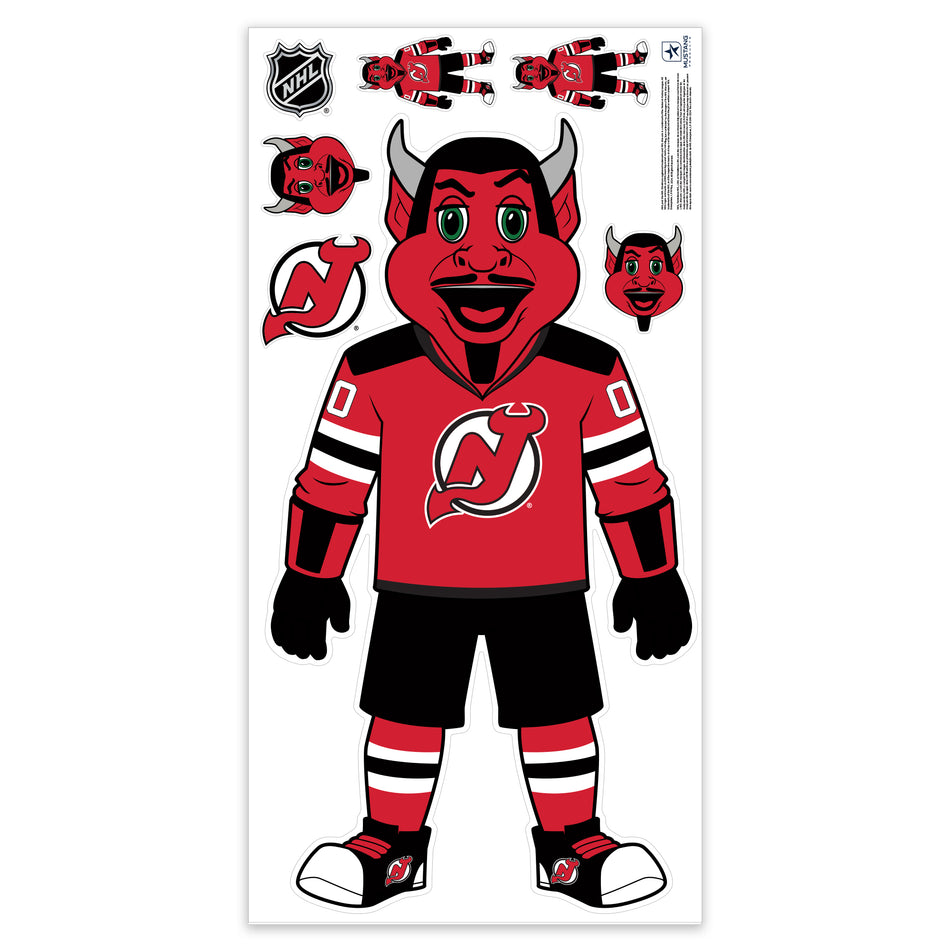 New Jersey Devils Repositionable Wall Decal Set - Mascot