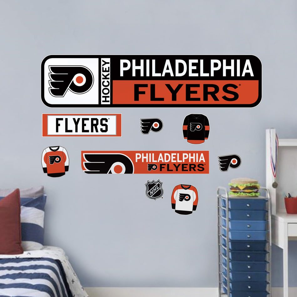 Philadelphia Flyers Repositionable Wall Decal Set - Street Signs