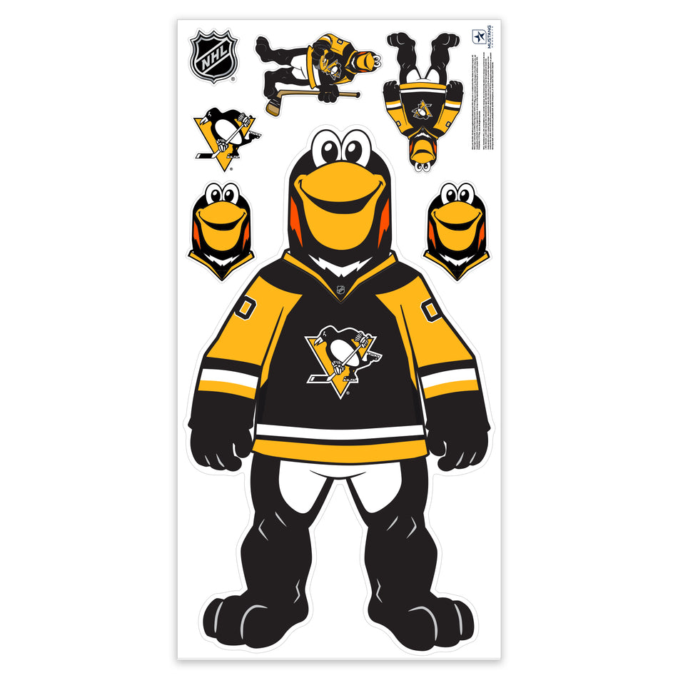 Pittsburgh Penguins Repositionable Wall Decal Set - Mascot