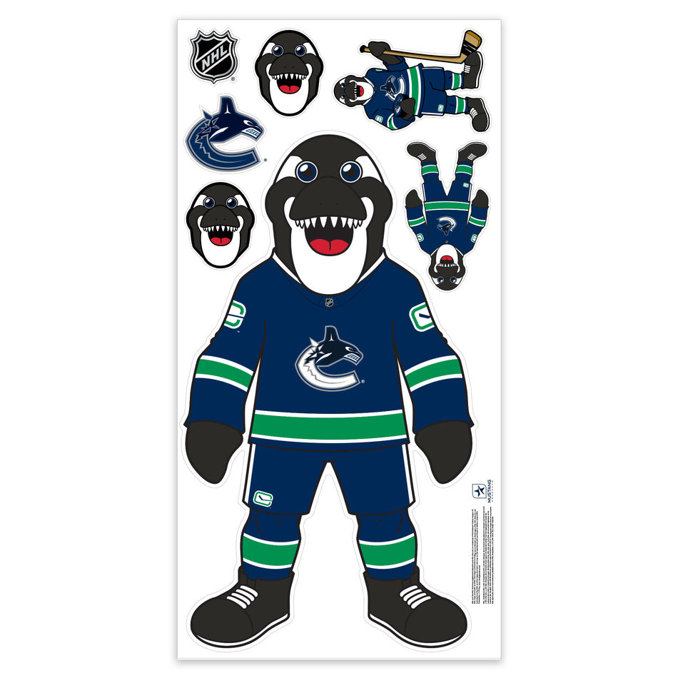 Vancouver Canucks Repositionable Wall Decal Set - Mascot