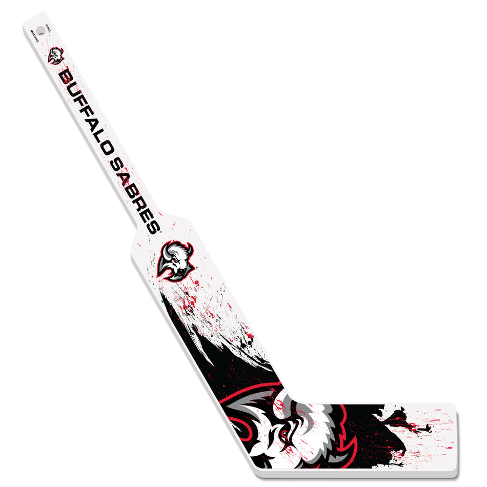 Buffalo Sabres Goathead Mini Stick | Wood Splatter Goalie Stick