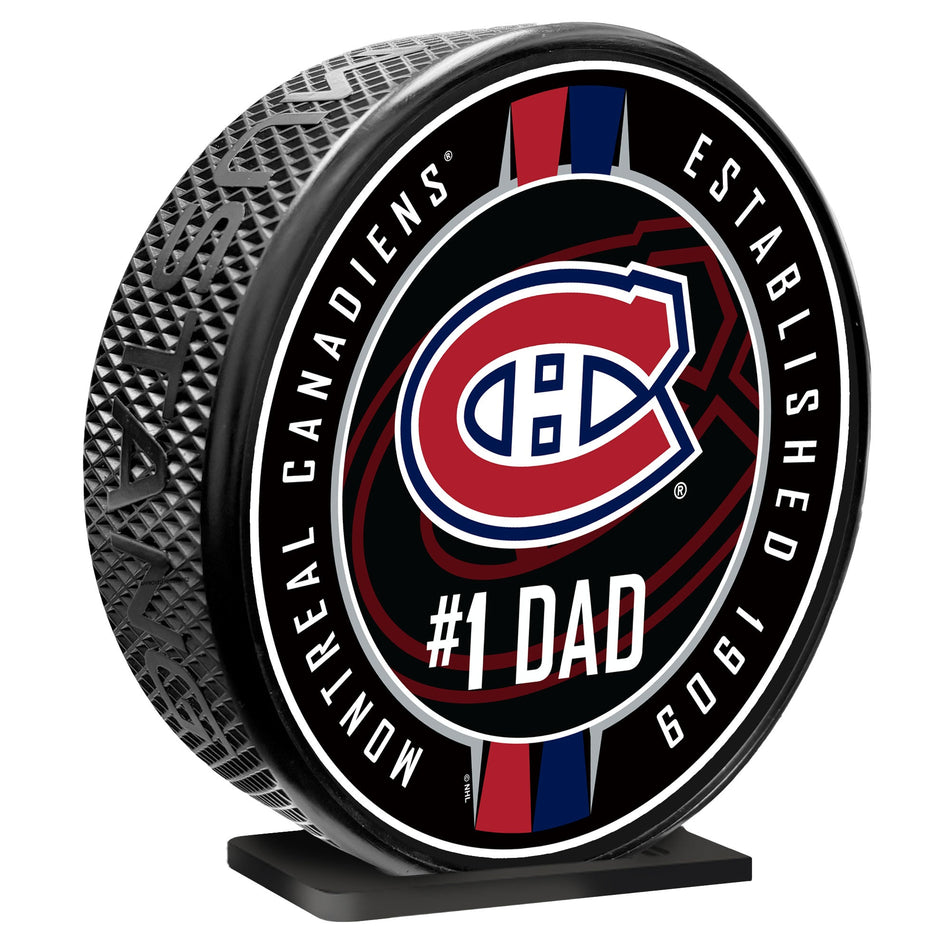 Montreal Canadiens | 8" MEGA Puck | #1 Dad Ribbon