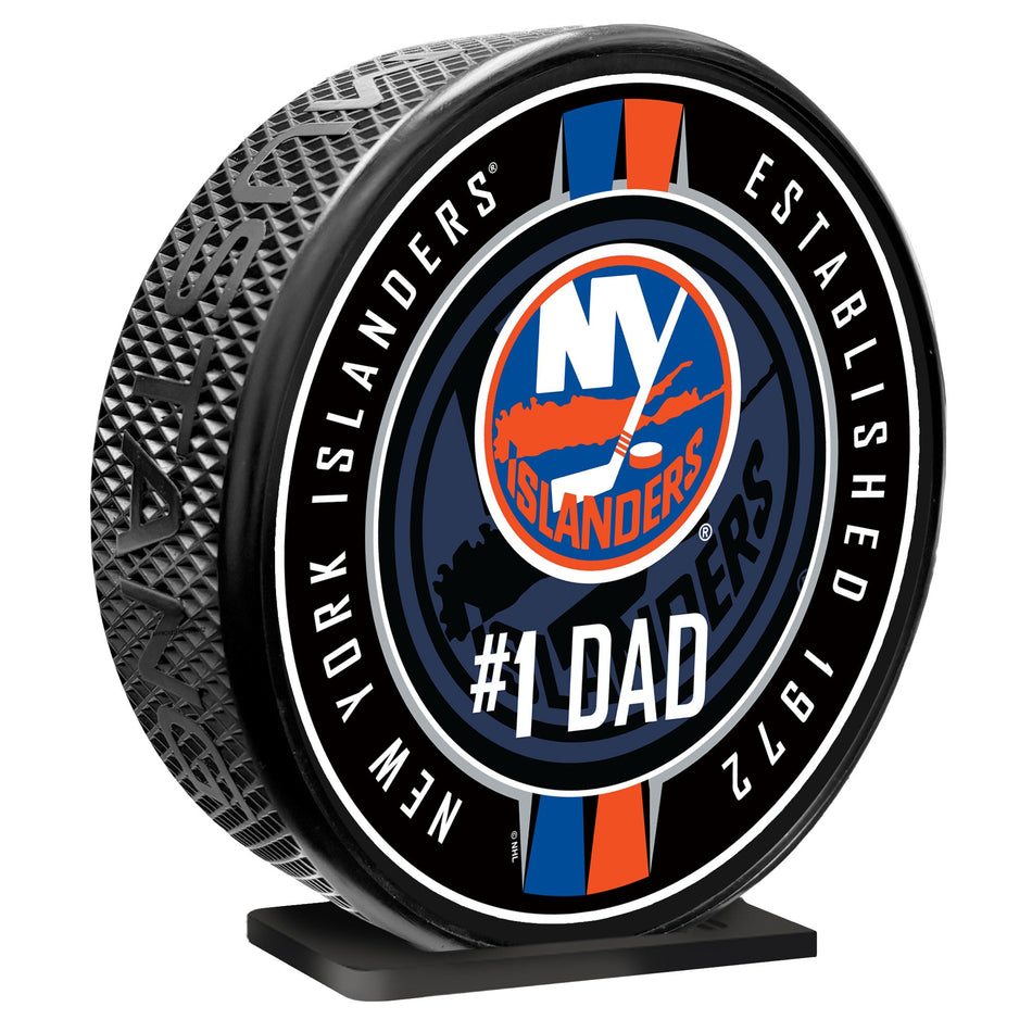 New York Islanders | 8" MEGA Puck | #1 Dad Ribbon