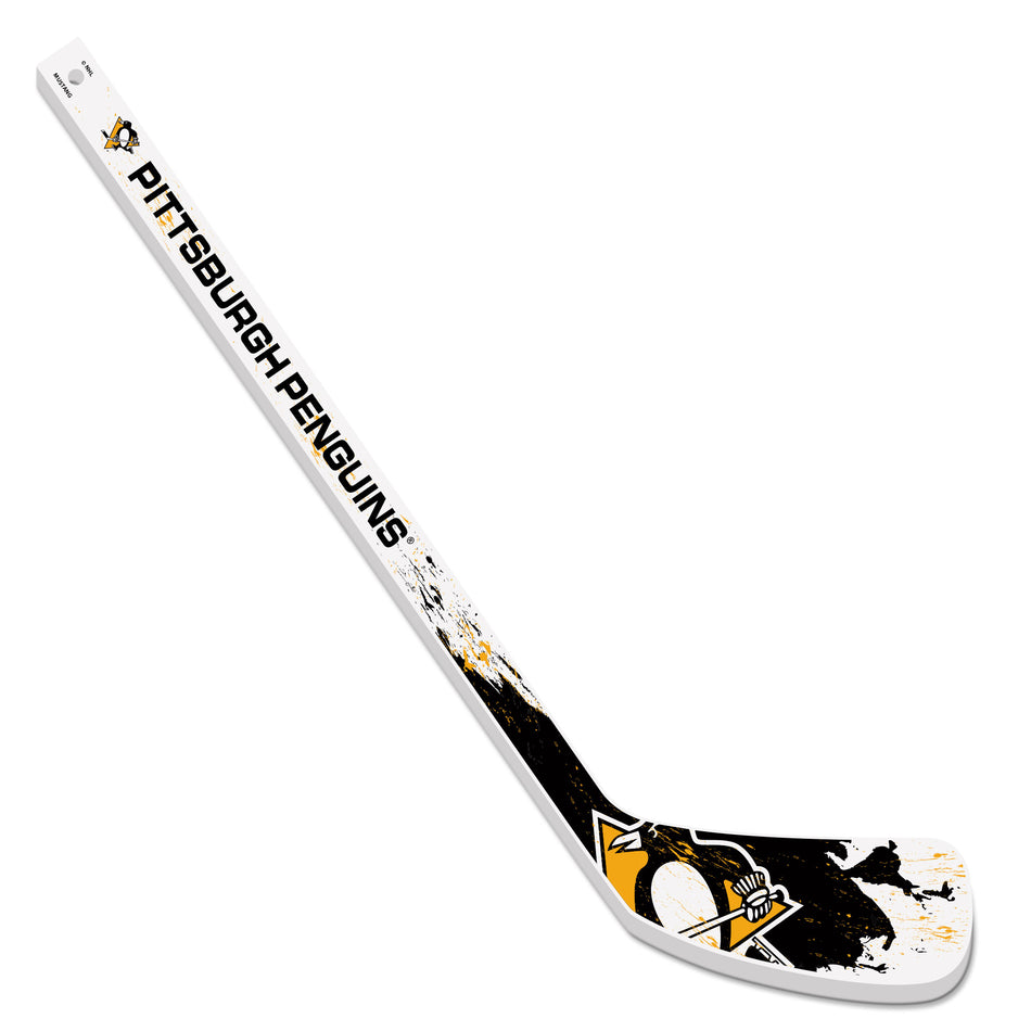 Pittsburgh Penguins Mini Stick - Wood Splatter