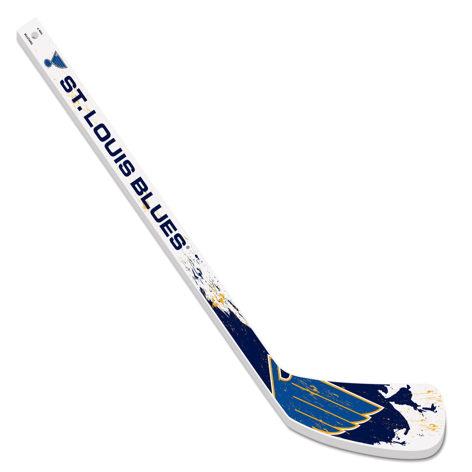 St. Louis Blues Mini Stick - Wood Splatter