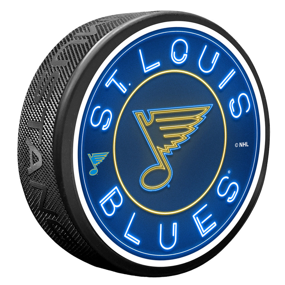 St. Louis Blues Puck - Neon