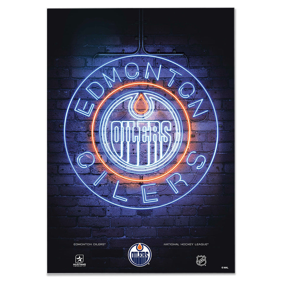Edmonton Oilers Neon Sign | Print 12" x 16"