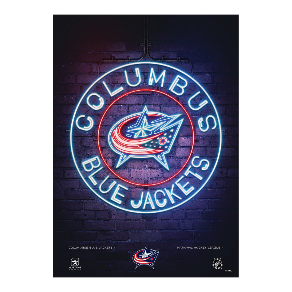 Columbus Blue Jackets Neon Sign | Print 12" x 16"