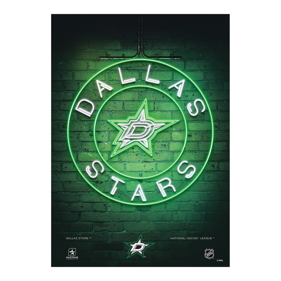 Dallas Stars Neon Sign | Print 12" x 16"