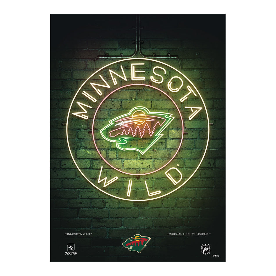 Minnesota Wild Neon Sign | Print 12" x 16"