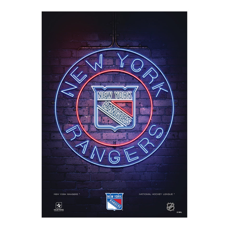 New York Rangers Neon Sign | Print 12" x 16"